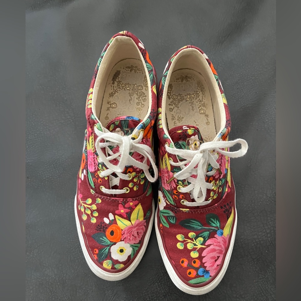 Keds x Rifle Paper Co floral shoes, size 8